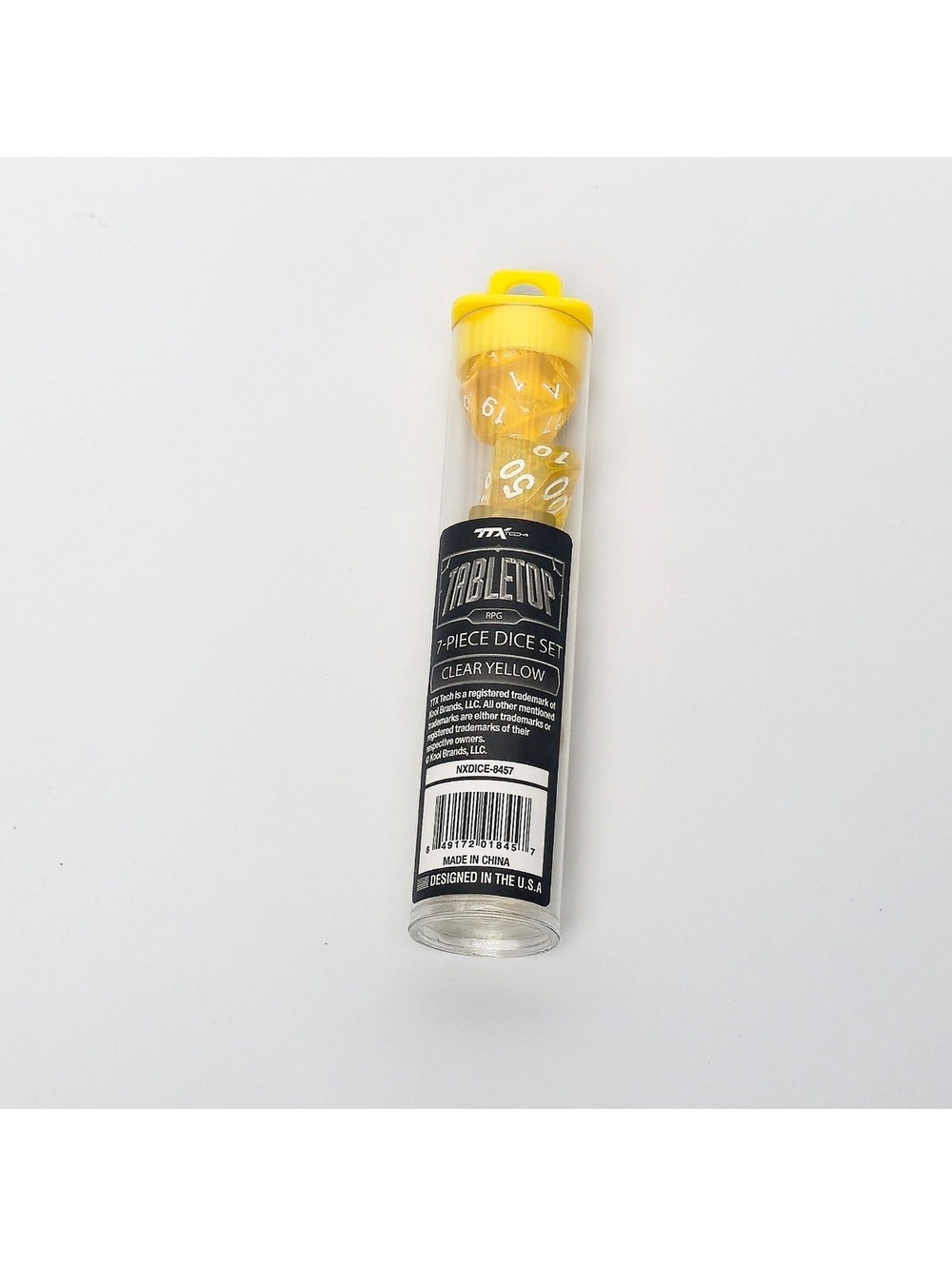 Tabletop RPG 7- Piece Dice Set - Clear Yellow
